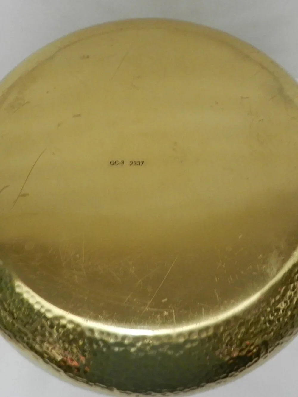 Hammered Brass large Bowl Planter 6